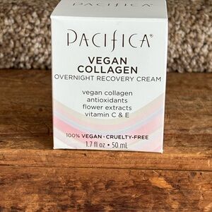 Pacifica Vegan Collagen Overnight Recovery Cream - Cream and Pink
